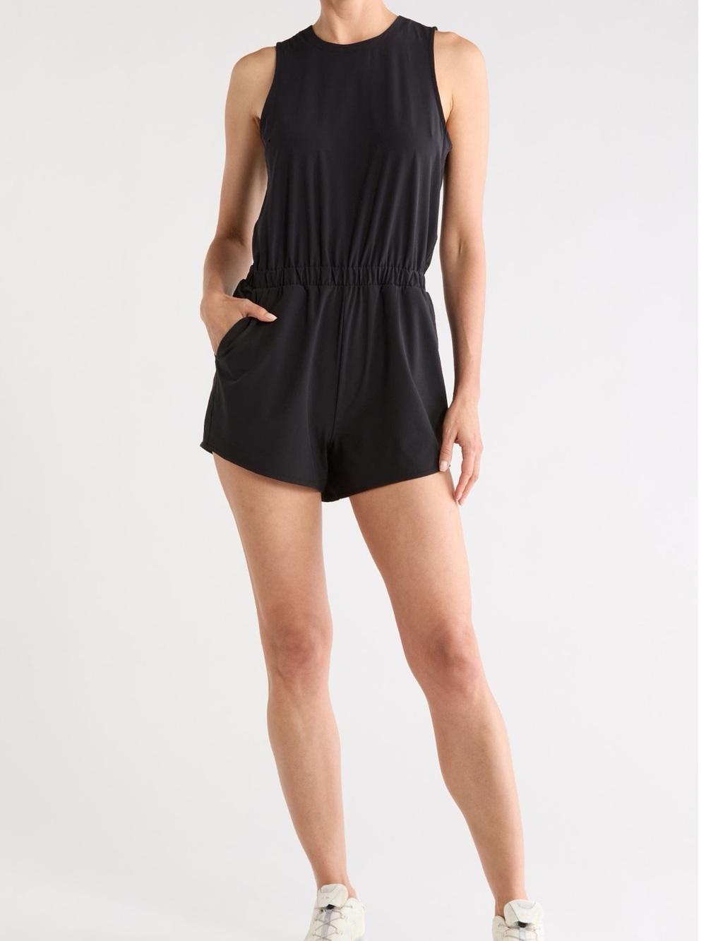 Zella Women’s Interval Romper, Color: Black, Size: L